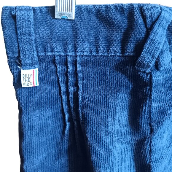 Boys Vintage Corduroy Pants 6 reg 21x18 Billy The Kid Blue 1970's Flare Hippie - Picture 3 of 6